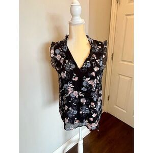 Pink Lily size L floral blouse